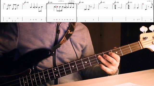 Pink Floyd - The Great Gig In The Sky (BASS COVER + BASS TAB + BASS SCORE) смотреть онлайн