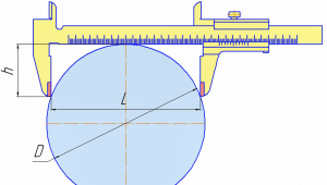 Как измерить штангенциркулем диаметр который невозможно промерить