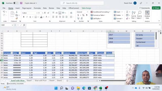 Slicer in excel with SUMIFS and PIVOT смотреть онлайн