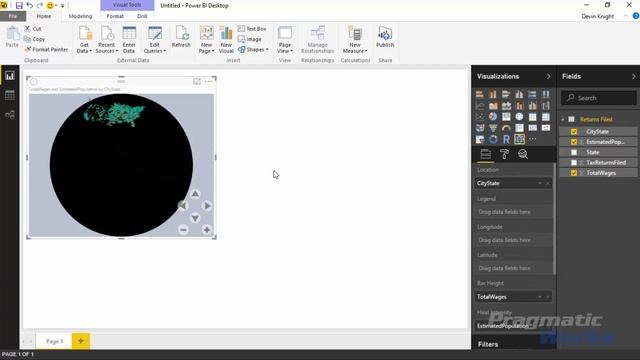 Power BI Custom Visuals - Globe Map смотреть онлайн