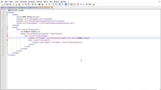 PHP With Bootstrap3 Tutorial | Creating the New Form with BootStrap and HTML5 Part 66 смотреть онлайн