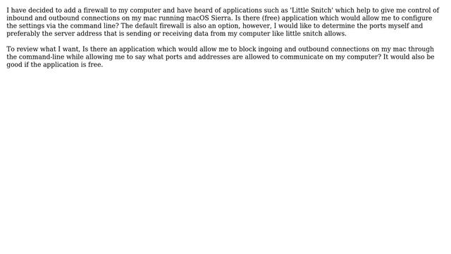 Apple: Command Line Firewall