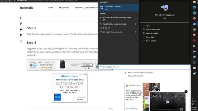 Logitech Keyboard missing Scroll Lock Key. Windows 10, click it with "On-Screen Keyboard" смотреть онлайн