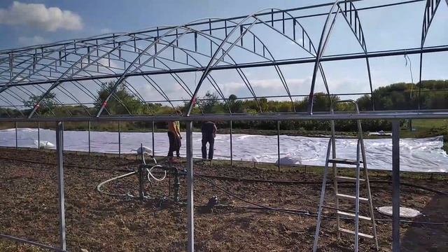 Теплица. Как самому собрать фермерскую теплицу. Часть 2. смотреть онлайн