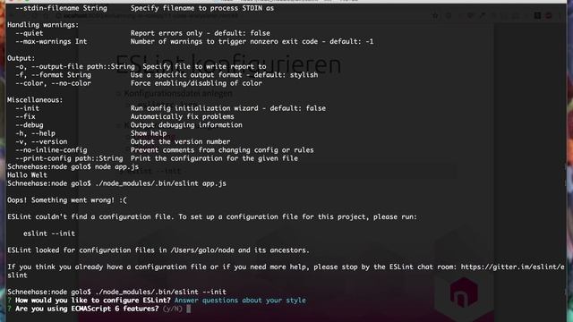 Node.js mit ESLint analysieren // deutsch смотреть онлайн
