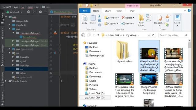 VideoView in Android Studio with Source Code | Hindi смотреть онлайн