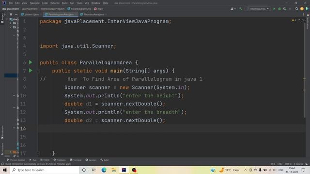 How to find area of Parallelogram in java | Most Important asked question in Interview смотреть онлайн