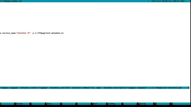 Как записать теги в видеофайл с ffmpeg смотреть онлайн