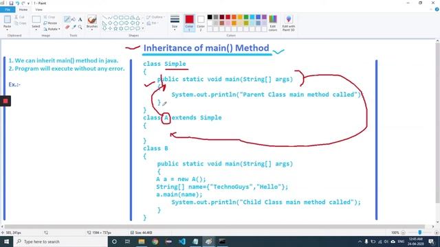 How to inherit main method in Java Tutorial in Hindi - Lecture 8 by Manoj Kumar | Technoguys смотреть онлайн