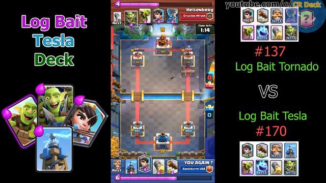 Log Bait Tesla Deck 🌴🌴🌴 Clash Royale Best Log Bait Deck смотреть онлайн