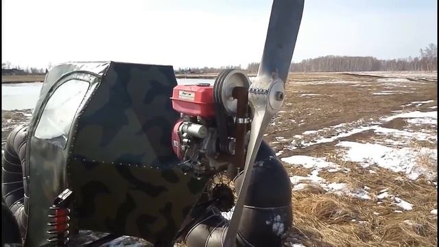 Аэросани - Аэроболотоход | Первый выезд | Самодельный пепелац. смотреть онлайн