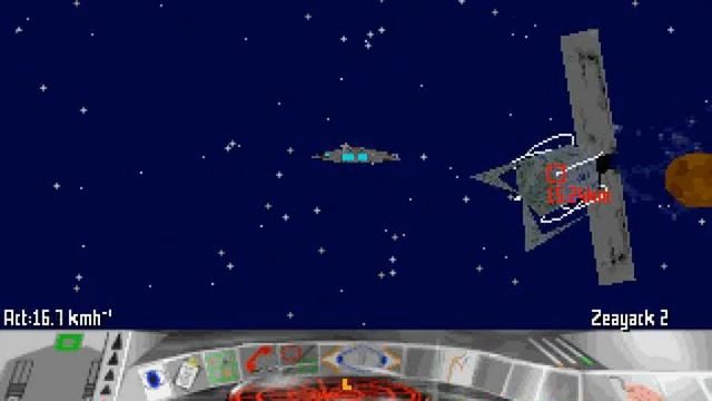 Frontier First Encounters - Android - Magic DOSbox - nuking a satellite смотреть онлайн
