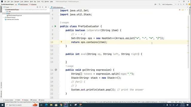 DS 059: Java Code to Evaluate Prefix Expressions Using a Stack смотреть онлайн