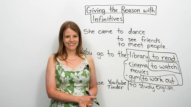 Basic English Grammar: Giving Reasons With Infinitives