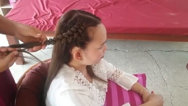 DIY- How TO Braided Hair style. Five Minute Braid and Pretty Hair Style. TUTORIAL. смотреть онлайн