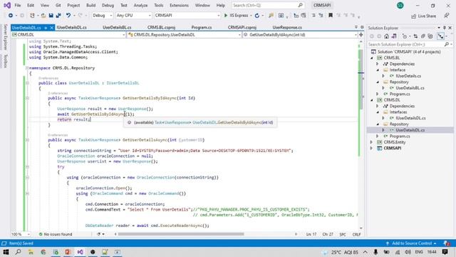 ASP.NET Core 5 WebAPI | Database Connect using Oracle 18C |ADO.NET|Day5P1 |Microservices |DataAcces смотреть онлайн