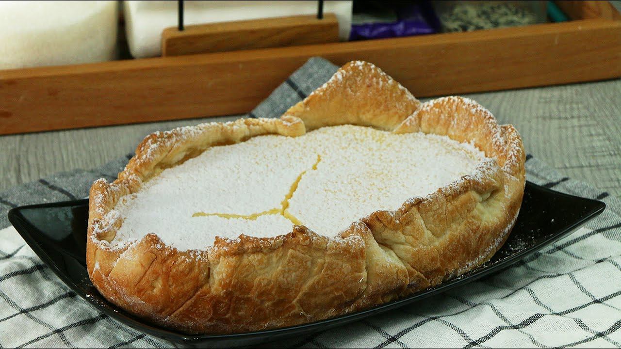 Быстрый пирог из слоеного теста с творогом смотреть онлайн