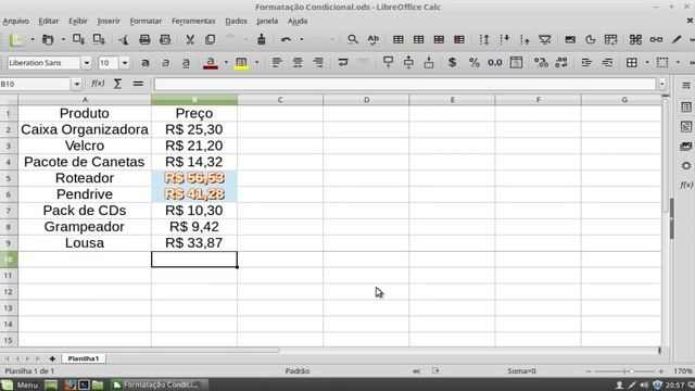 6 - LibreOffice Calc - Aplicando Formatação Condicional nas Células смотреть онлайн