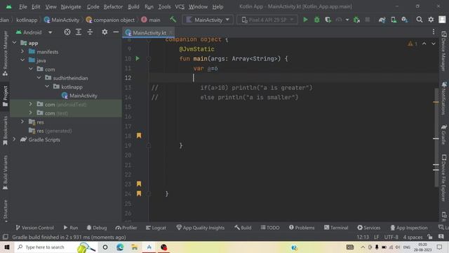 How to use If Else Conditional Statement in Kotlin Android Studio смотреть онлайн