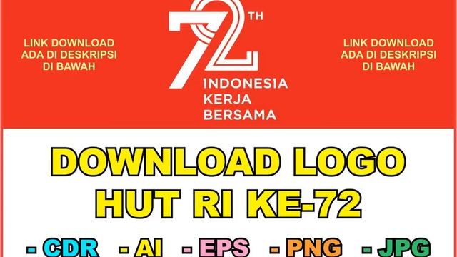 DOWNLOAD LOGO HUT RI KE-72 FORMAT CDR, AI, EPS, PNG, JPG смотреть онлайн