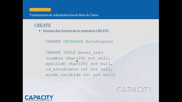 Curso Base de Datos PostgreSQL - Lenguaje de Definición de Datos - CAPACITY смотреть онлайн