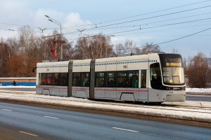 15 маршрут трамвая. 02.12.2023 год. Москва.