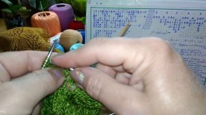 Ажурные салфетки спицами. Салфетка 16 (часть 3).