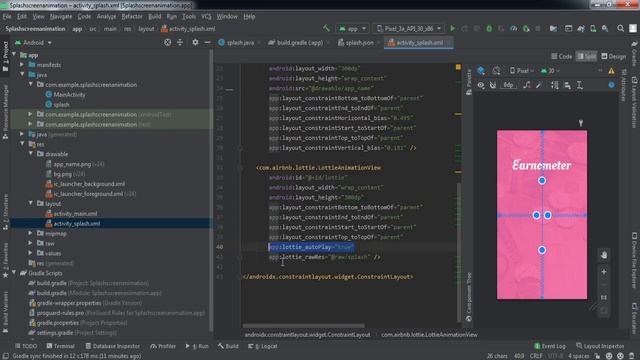 Splash Screen Animation || Android UI/UX || Splash Screen Android Studio Tutorial 2021 || смотреть онлайн