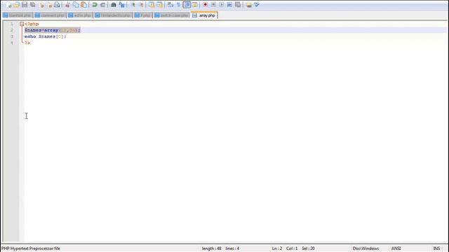 Basics PHP:- Lecture 8: Arrays смотреть онлайн