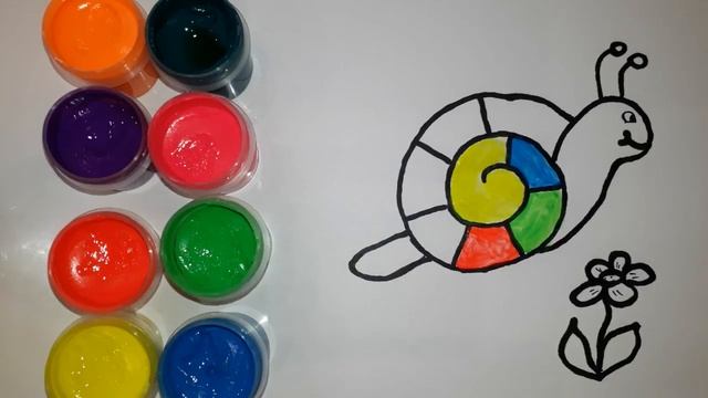 Рисуем с Детьми. Рисуем и Раскрашиваем Улитку. смотреть онлайн