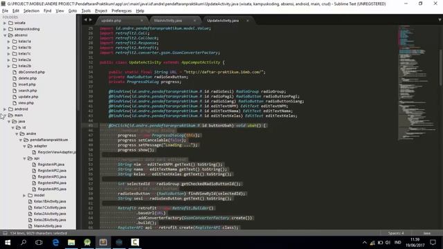 Tutorial Android Insert data MySQL,PHP,JSON dengan Retrofit2 (CRUD Part 11) смотреть онлайн