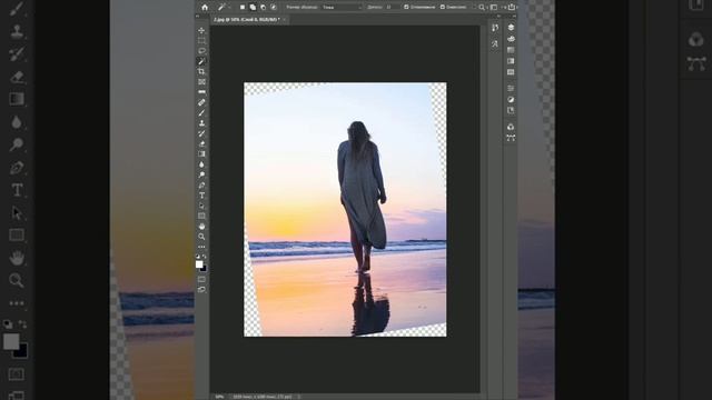 Супер способ исправить заваленный горизонт / Adobe Photoshop / #Shorts смотреть онлайн