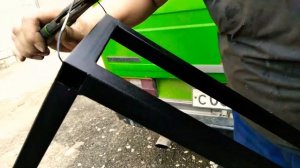 Первое запекание порошковой краски в печи полимеризации на газу. АнтиковкА