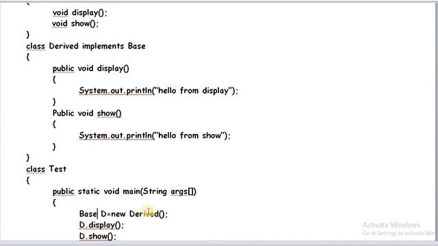 ACCESS IMPLEMENTS THROUGH INTERFACE REFERENCE IN JAVA | INTERFACE-9 смотреть онлайн