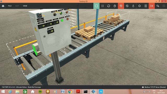 Node-RED with FactoryIO (Mod-bus TCP) смотреть онлайн