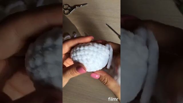 Единорог крючком .Часть 4Нос и ушки 