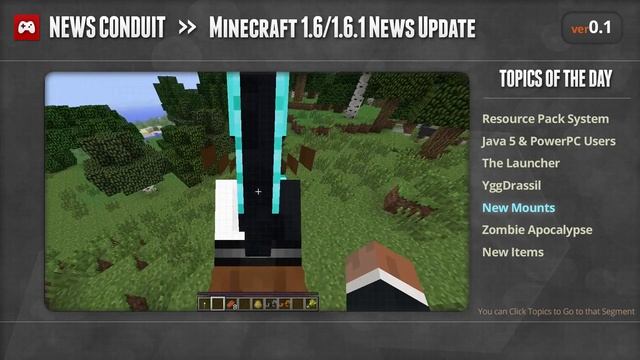★ News Conduit - Minecraft 1.6.1/1.6 Released - Horses, New Items, A New Launcher, and More! смотреть онлайн