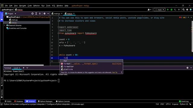How to Automate Web Browser Opening and Visiting using Python Script to Increase Visitors and Views смотреть онлайн