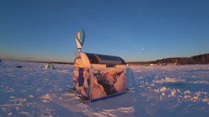 Новый 2024 домик для рыбалки на льду. mp4