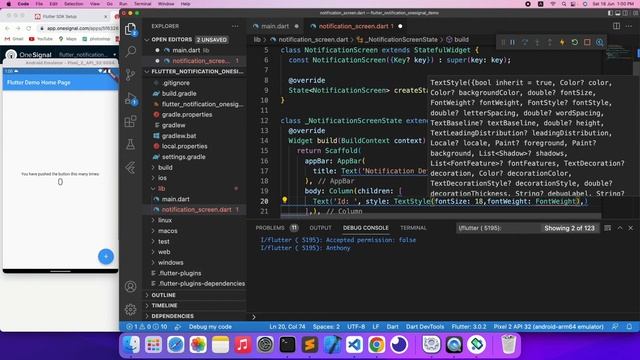 Flutter Notification Get Additional Data on notification Click / Open | Onesignal | 2022 | @flutter смотреть онлайн