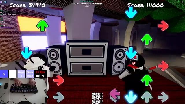 Roblox FNF Koshi's Theme (Lunatic) No miss + Handcam смотреть онлайн