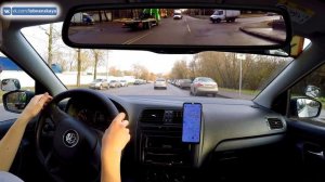 Очередная успешная сдача экзамена в ГИБДД. Проезжаем экзаменационный маршрут сдавшей ученицы.