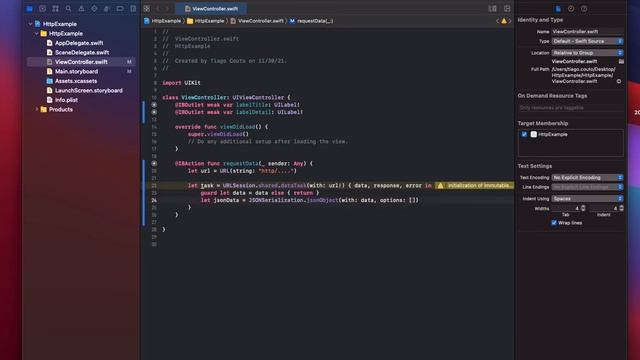 iOS development with Swift for beginners - Http request (getting data from API) with URLSession смотреть онлайн