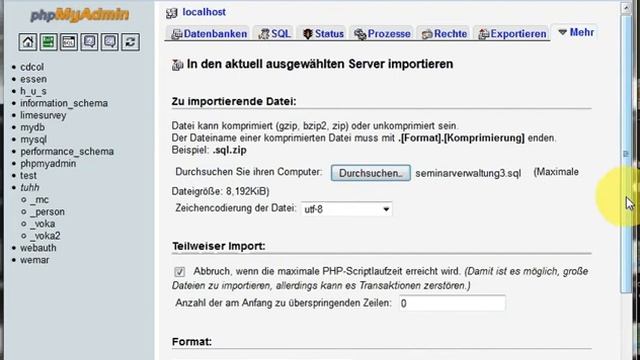 MySQL Dump mit PHPMyAdmin einspielen смотреть онлайн