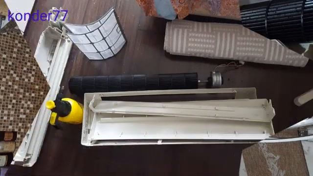 Чистка кондиционера General пошагово. Глубокая чистка. Антибактериальная обработка. KONDER 77 смотреть онлайн