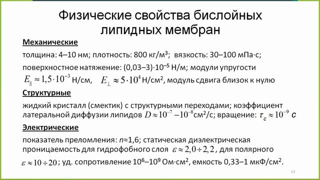 БИОЛОГИЧЕСКИЕ МЕМБРАНЫ | БИОФИЗИКА (семинар) - ЯКОВЕНКО Леонид Владимирович ФизФак МГУ смотреть онлайн