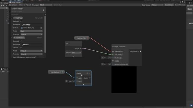 Simple Snow Tracks Shader With Unity Shader Graph