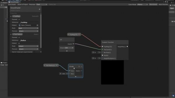Simple Snow Tracks Shader with Unity Shader Graph
