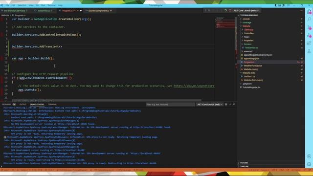 .NET 6 | Angular 13 | VS Code - 5: Dependency Injection Angular and .NET смотреть онлайн