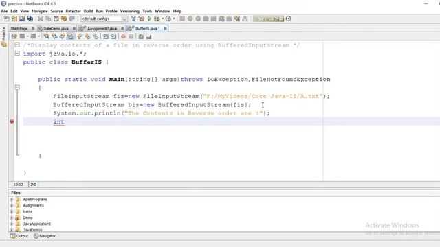BuffererdInputStream class in Java смотреть онлайн